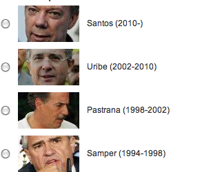 Encuesta: ¿el Presidente colombiano más corrupto?