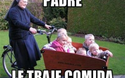 Padre, le traje comida