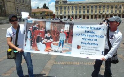 Ateos de Bogotá en el plantón contra Ordóñez