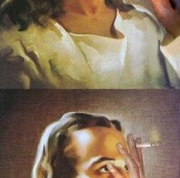 Jesús fumando