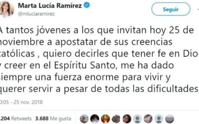 Marta Lucía Ramírez contra la apostasía